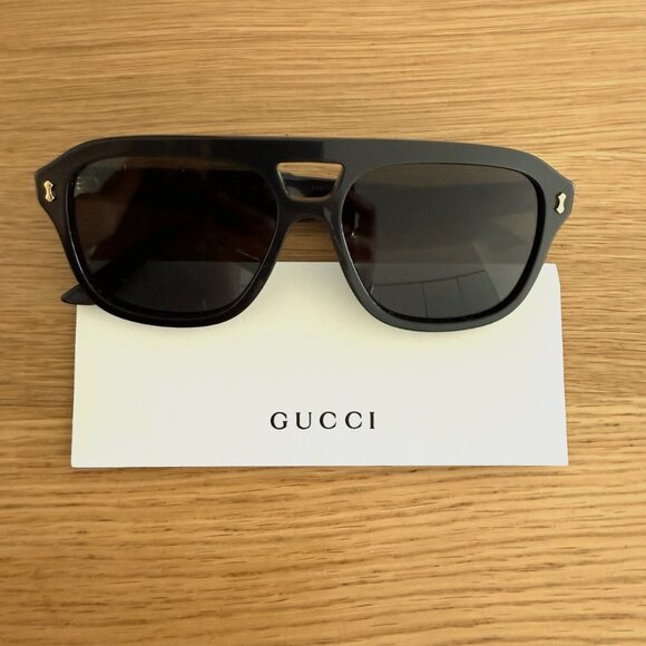NWT Gucci Aviator Sunglasses - GG1263S 001 UNISEX - Picture 1 of 14